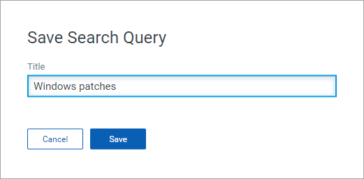 Title for Search Query Option.