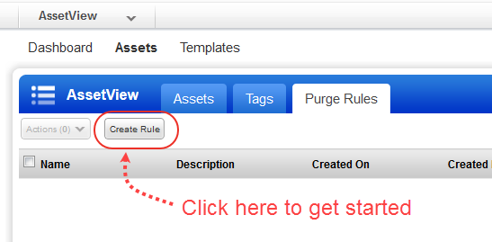 Create rule button.