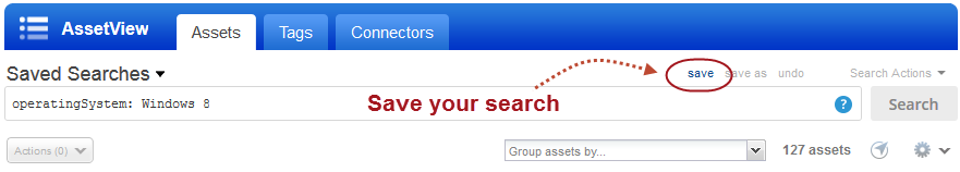 Save search query option.