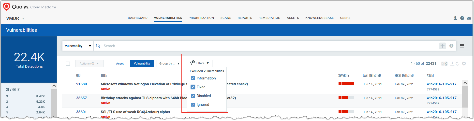 Using Filters in VMDR