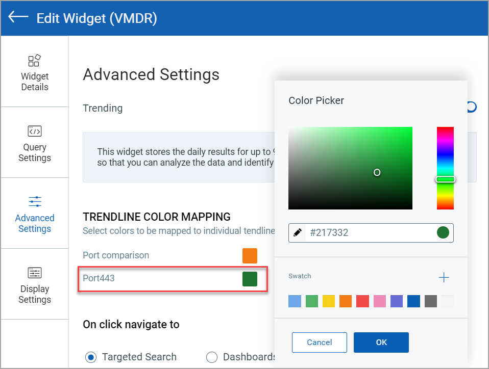 Trending colour change