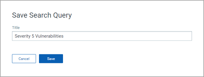 Title for Search Query Option