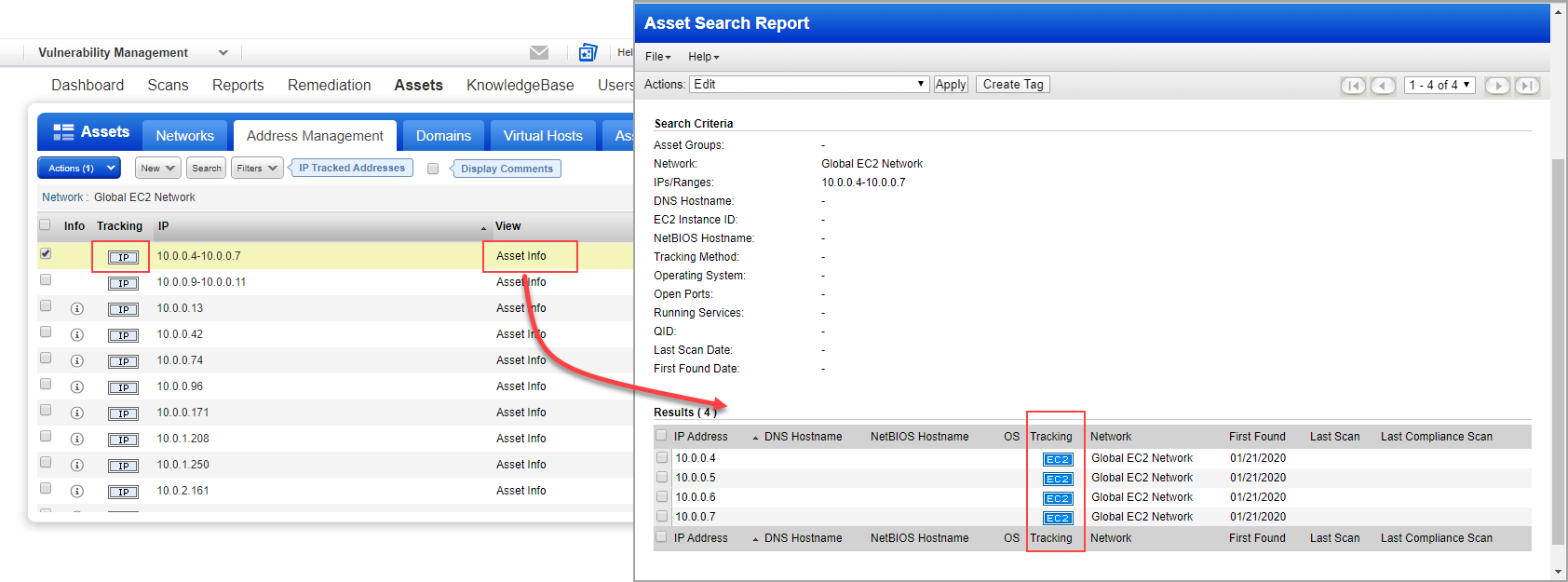 Asset Search Report for EC2 assets