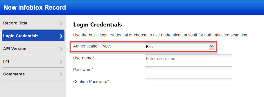 Basic Authentication Type