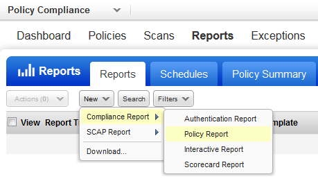 New Report options under Reports
