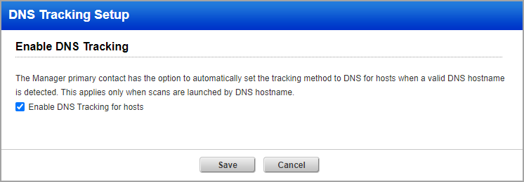 Enable DNS Tracking Setup